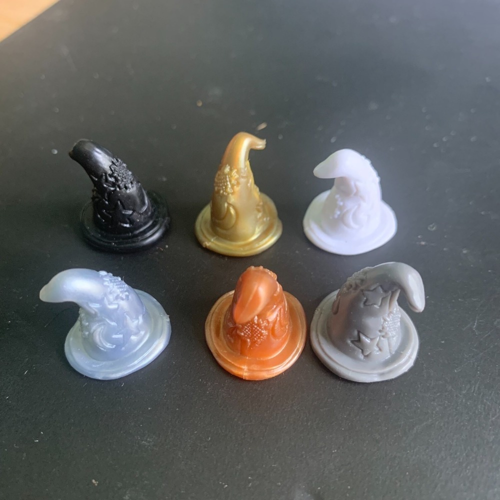 Harry Potter Sorting Hat Cake Toppers Set of 6 Wizard Hat Cupcake Decorations